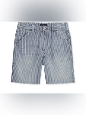Polo Ralph Lauren indigo stripped carpenter jean shorts Big Boys size 16.
